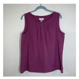 Loft - Womens Pullover Blouse, Sleeveless,color maroon, Medium
